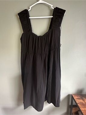 Old Navy Black Sleeveless Ruffle Strap Mini Dress